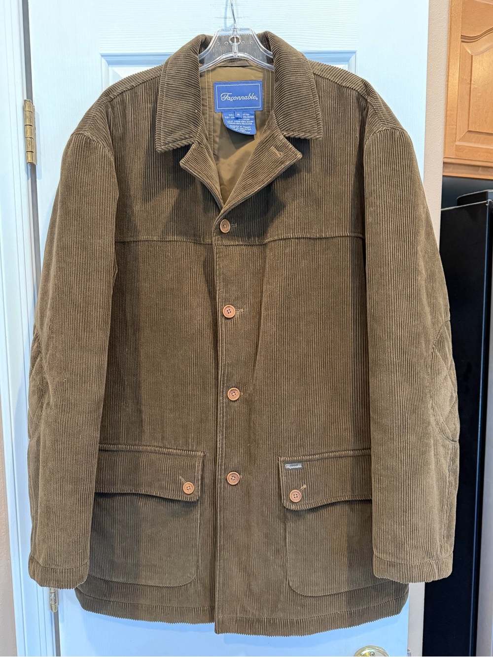 Faconnable Mens Corduroy Barn Coat Jacket New Old Money Medium Heritage